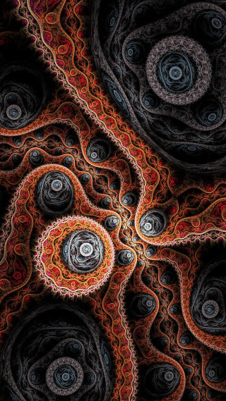 Intricate circular pattern center design - circular free wallpaper for mobile