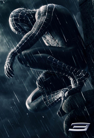 Spiderman hanging rainy city photorealistic - his hip free wallpaper for mobile