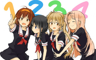 Girls numbers white background manga - kyoto animation free wallpaper