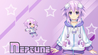 Pink haired girl starry purple - star free wallpaper for desktop