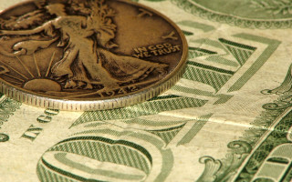 Dollar bill penny lady coin - macro len free wallpaper