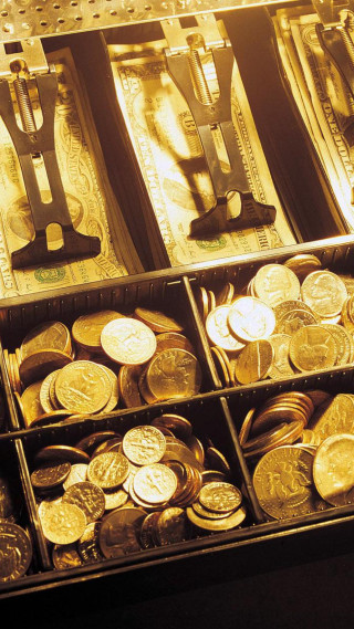 Gold coins display case scissors - lot free wallpaper for mobile