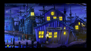 Man standing house boat nighttime - don bluth free wallpaper for desktop