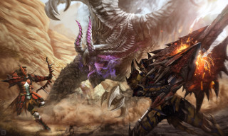 Demonic creatures attacking demon desert - demonic creature free wallpaper
