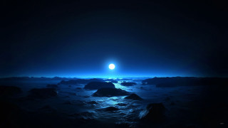 Dark blue space bright light - arthur pan free wallpaper