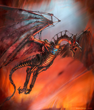 Dragon long tail flying sky - anne stokes free wallpaper for tablet