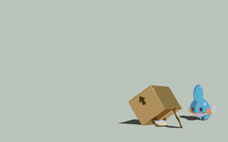 Blue bunny box bird small - low free wallpaper for desktop