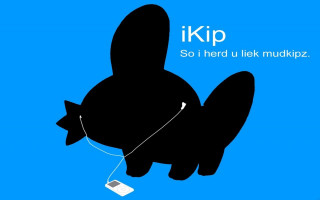 Black cat mouse blue background - a message free wallpaper