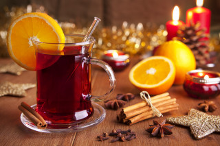 Mulled wine orange slices cinnamon - cinnamon free wallpaper