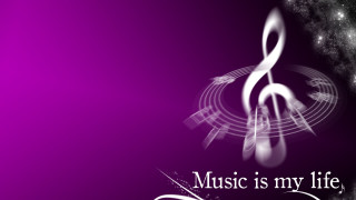 Music note purple background white - a white swirl free wallpaper