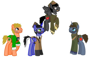 Cartoon characters group white background 2 - pony free wallpaper