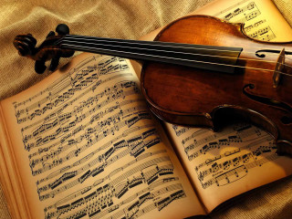 Violin sheet music bed book 2 - a sheet of music free wallpaper