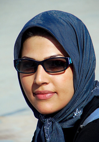 Woman blue scarf sunglasses serious - abdullah gërguri free wallpaper for mobile