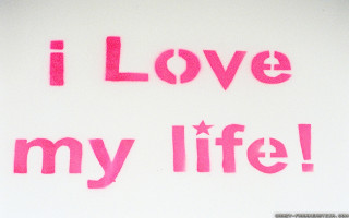 Pink sign i love my - print free wallpaper