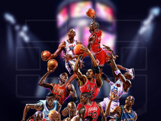 Basketball players group court lights - a group together free wallpaper for desktop