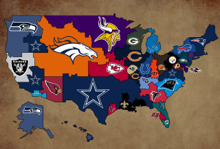 Nfl teams map united states 3 - a football logo free wallpaper