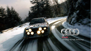 Car driving snowy road headlights - a snowy road free wallpaper