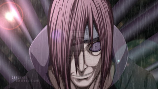 Man purple umbrella rain portrait - cell free wallpaper for desktop