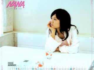 Woman sitting table coffee calendar - a cup of coffee in front free wallpaper