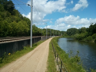 Dirt road river train track - allaert van everdingen free wallpaper