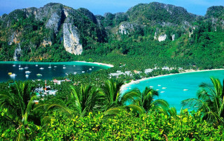 Tropical island lagoon beach paradise - a tropical island free wallpaper