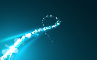 Blue light string circular design - the center free wallpaper for desktop