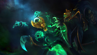 Demon skull chest demon arm - green light free wallpaper