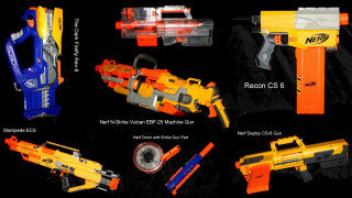 Nerf guns black background description - maximalism free wallpaper