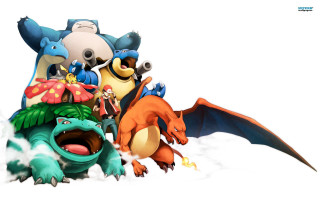 Cartoon characters group dragon white - a group of cartoon characters free wallpaper for desktop