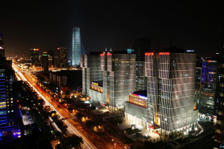 City night lights traffic buildings 2 - the building free wallpaper for desktop