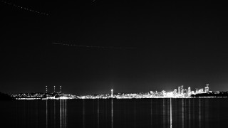 City night plane longexposure multiplegirls - photo of a city free wallpaper