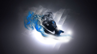 Blue white sneakers design pair - a pair of sneakers free wallpaper