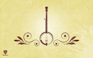 Guitar floral design neck image - a long neck free wallpaper