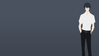 Man white shirt black pants 4 - a black hair free wallpaper