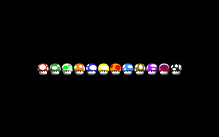 Colored eggs black background white - 2 d sprite free wallpaper for desktop