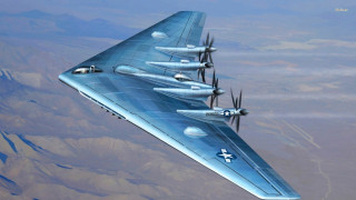 Blue airplane flying sky mountains - chesley bonestell free wallpaper