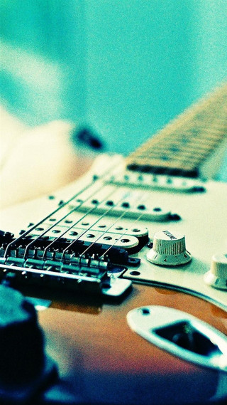 Guitar closeup hand holding neck - funk art free wallpaper for mobile