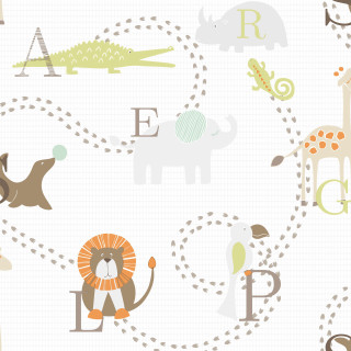 Animals letters nursery wallpaper pattern - free animals wallpaper for tablet