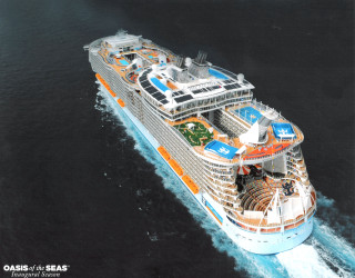Cruise ship ocean water orange - a large cruise ship in the middle of the ocean free wallpaper