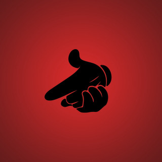 Hand pointing red background black 2 - a hand free wallpaper for tablet