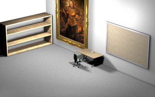 Room painting desk chair bookcase - david teniers iii free wallpaper