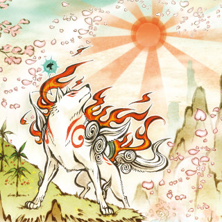 Dog fire sky flowers sun - a fire free wallpaper for tablet