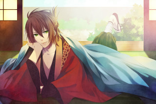 Woman kimono bed cat window - a woman in a kimono free wallpaper