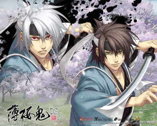 Anime characters swords tree purple - purple flower free wallpaper
