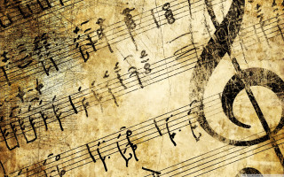 Grungy music background musical notes - musical free wallpaper for desktop