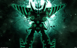 Green black anime character large - a large head free wallpaper for desktop