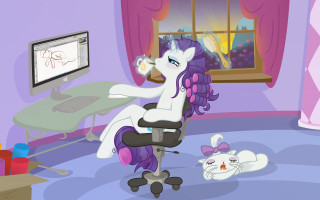 Pony chair computer cat desk - a pony free wallpaper