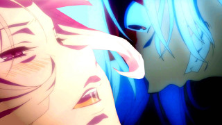 Blue hair pink hair anime - gapmoe yandere grimdark free wallpaper for desktop