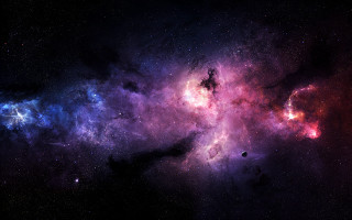 Colorful space stars black hole 4 - a colorful space free wallpaper