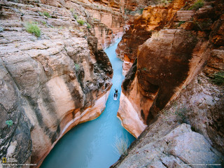 Boat canyon river cliffs rock - a narrow canyon free wallpaper
